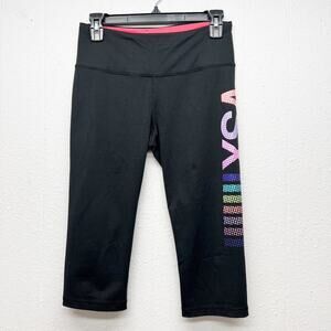 VS Sport Cropped Black Leggings Mid Rise Womens Small Activewear Fitness Workout